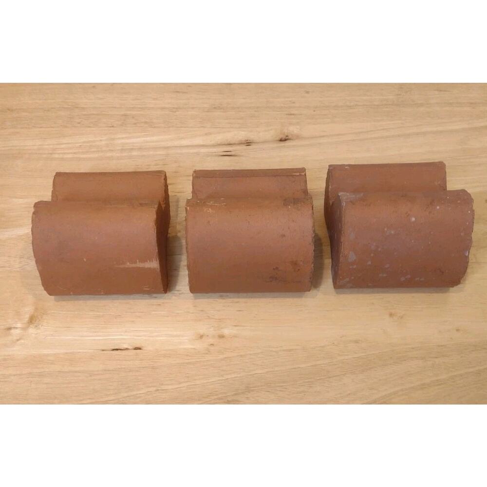 Set of 3 TERRA Cotta Large Pot Feet Clay Risers Deroma from Italy Planter Feet - Picture 3 of 9